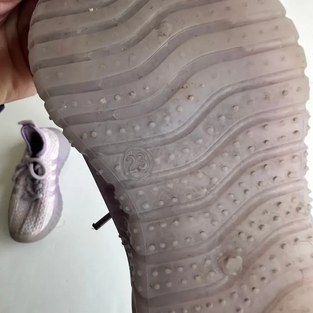 Cute Purple Lace-Up Sneakers - Size 7 Toddler Shoes